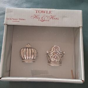 Towle Silver Crown Salt and Pepper Shakers